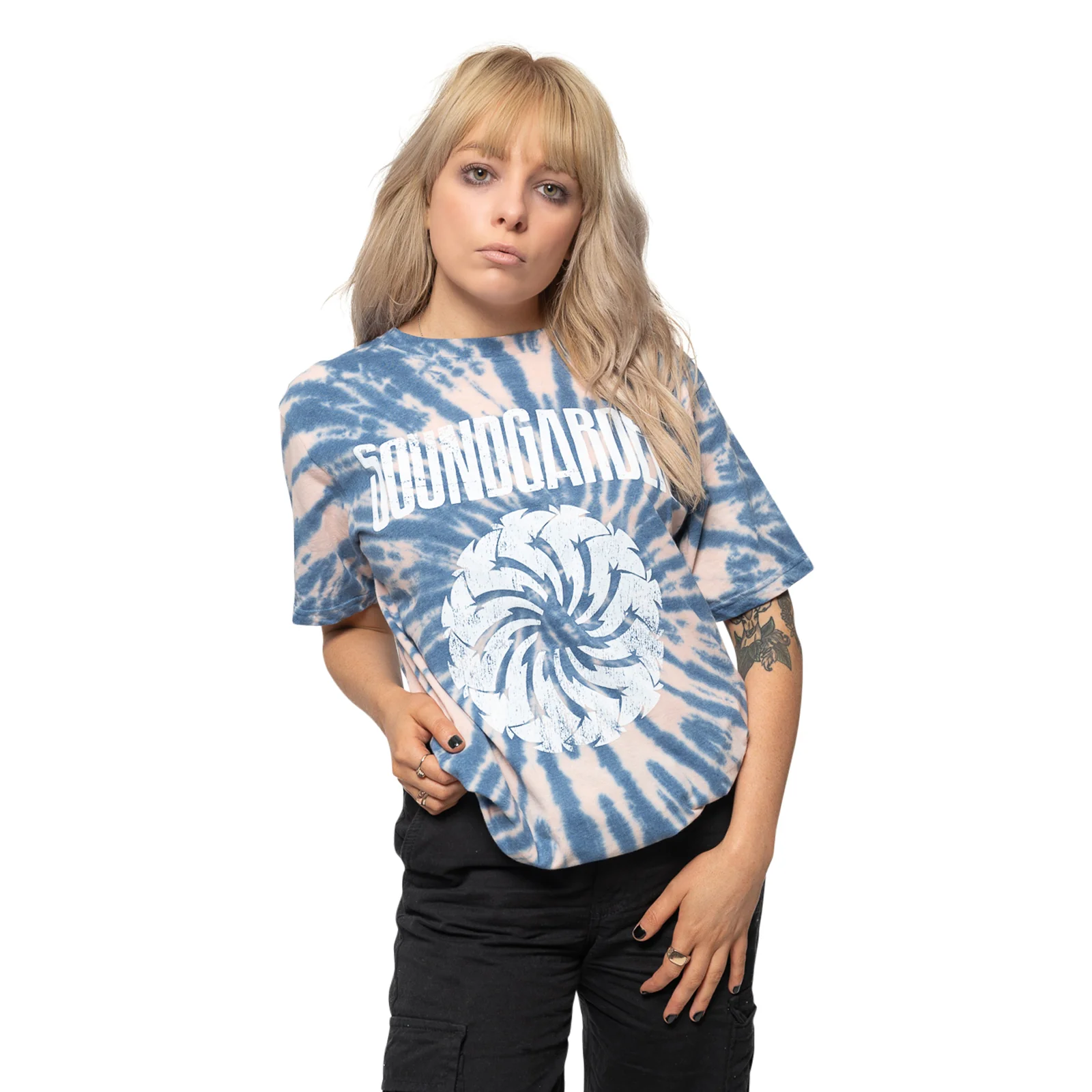 SOUNDGARDEN - LOGO SWIRL - T-Shirt Blue (Wash Collection) - Image 2