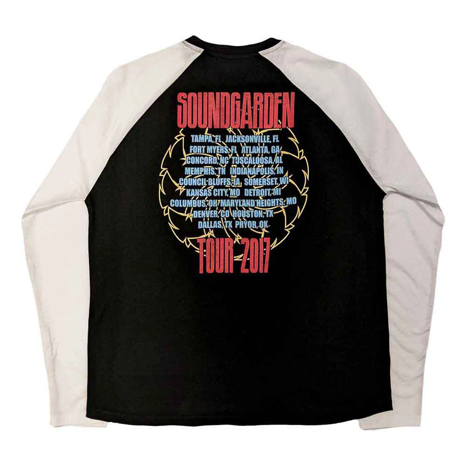SOUNDGARDEN - TOUR 2017 - Raglan T-Shirt Multicolour (Back Print) - Image 2