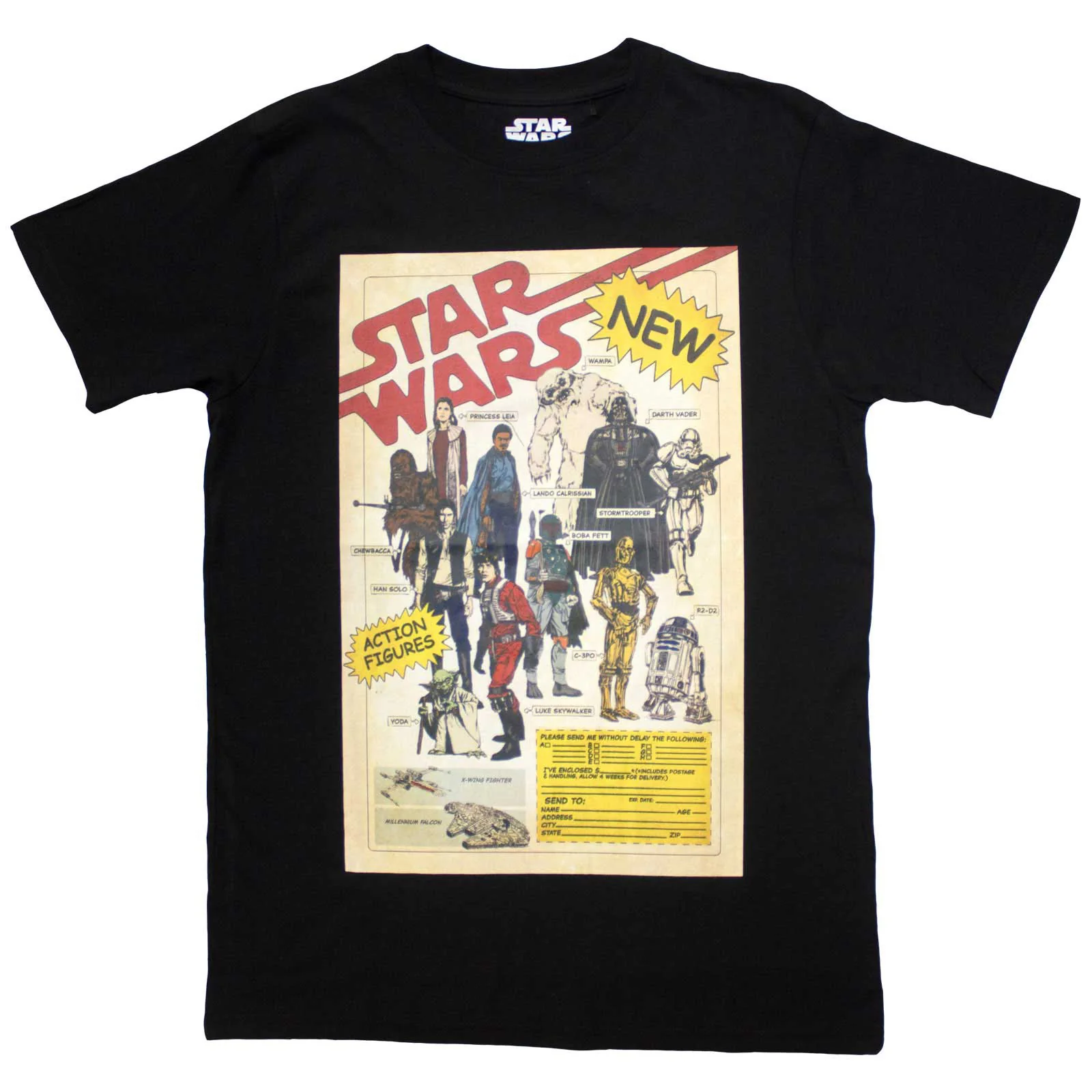 STAR WARS - ACTION FIGURES - T-Shirt Black