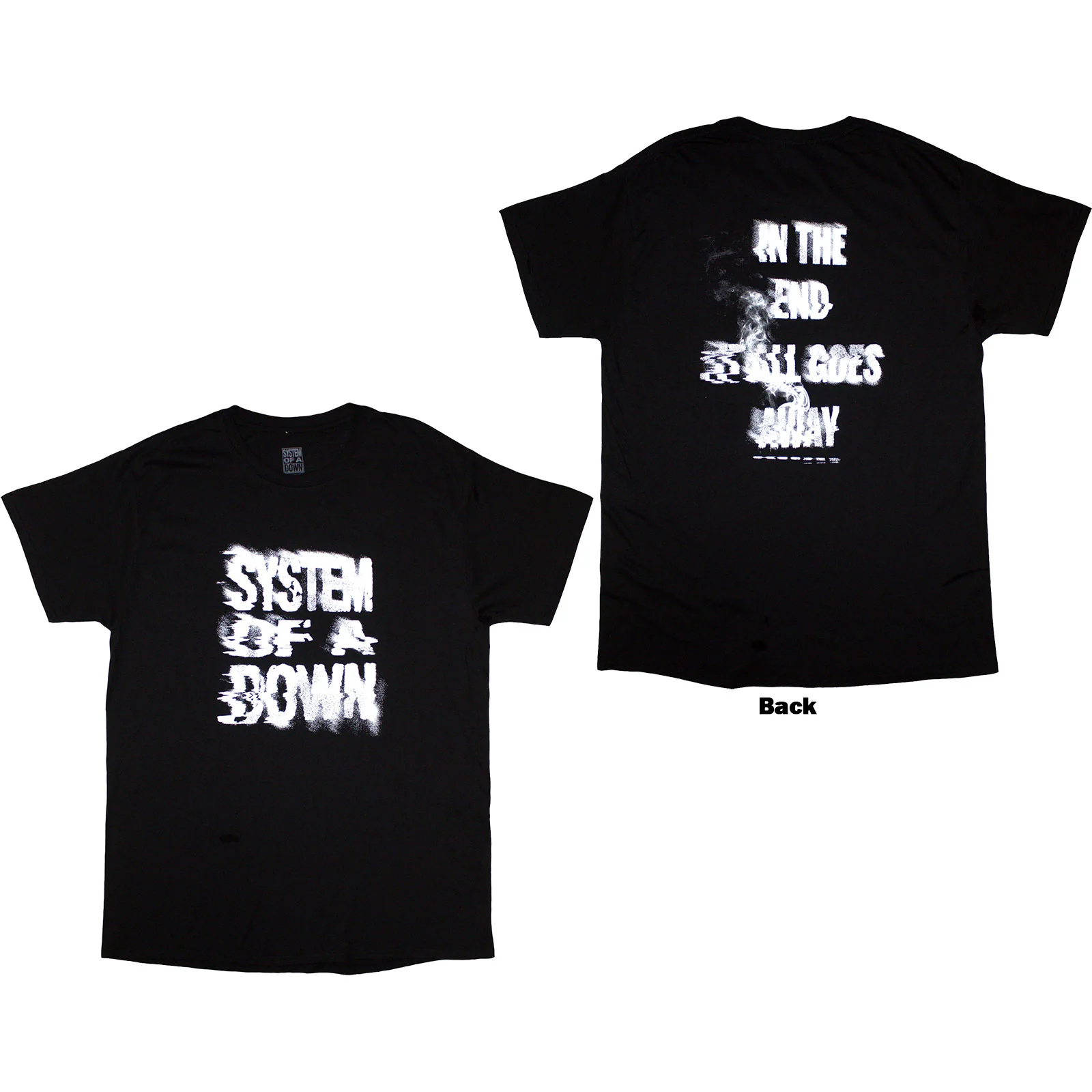 SYSTEM OF A DOWN - ALL GOES AWAY - T-Shirt Black (Back Print)