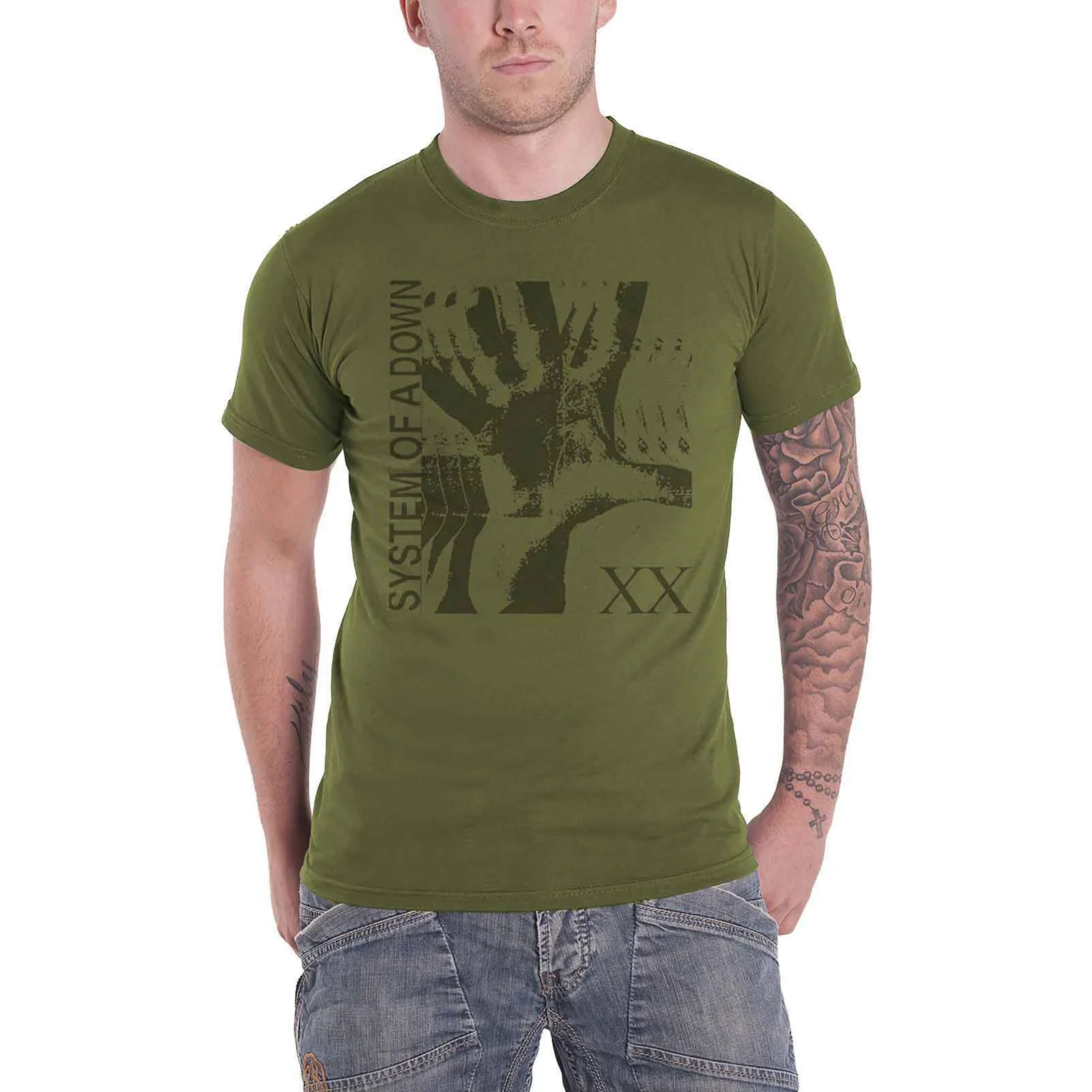 SYSTEM OF A DOWN - INTOXICATED - T-Shirt Green - Image 2