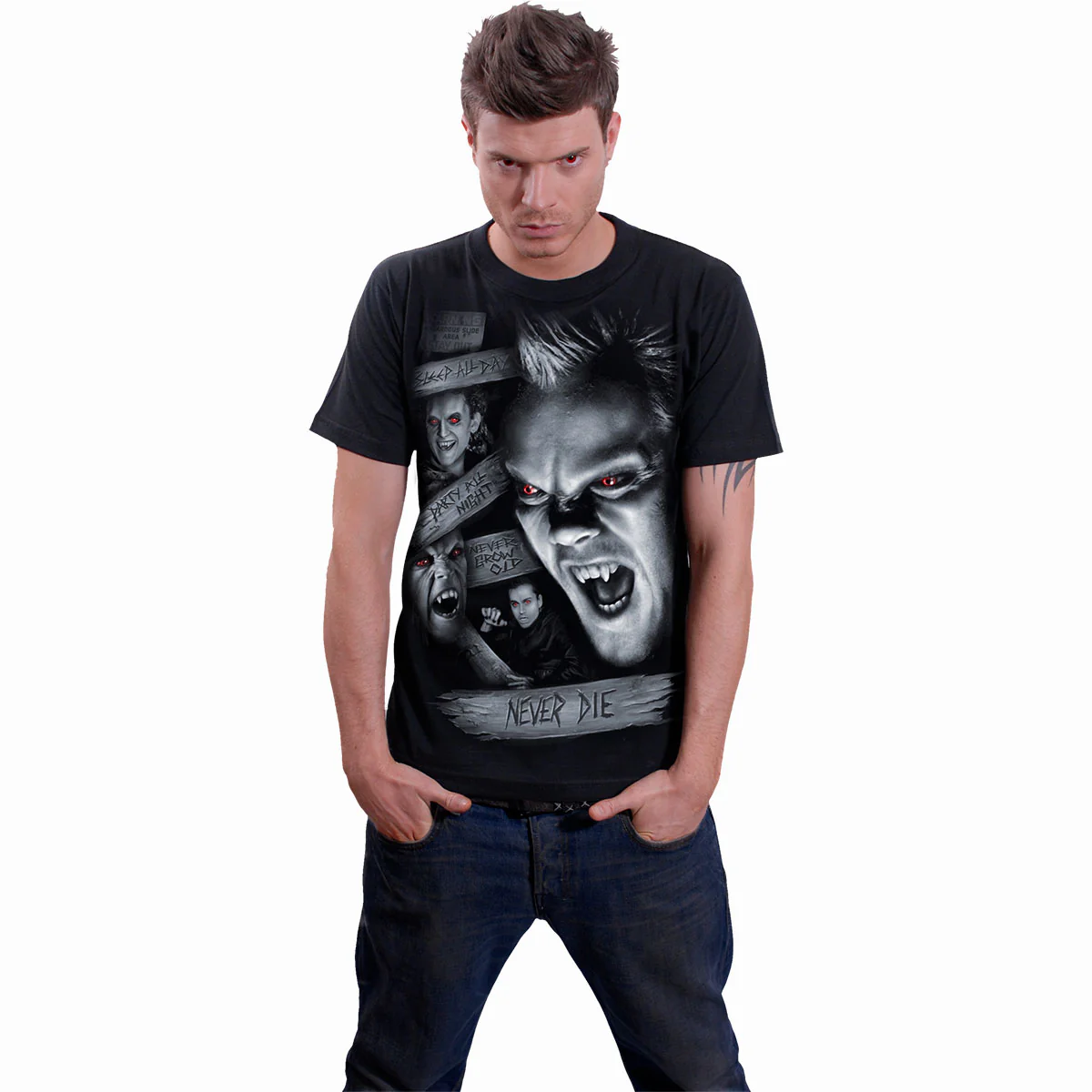 THE LOST BOYS - NEVER DIE - T-Shirt Black - Image 3