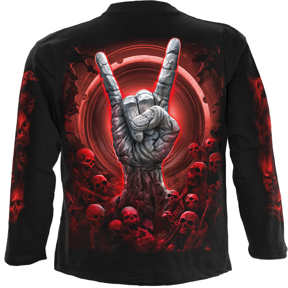 TOMB OF ROCK - Longsleeve T-Shirt Black - Image 2