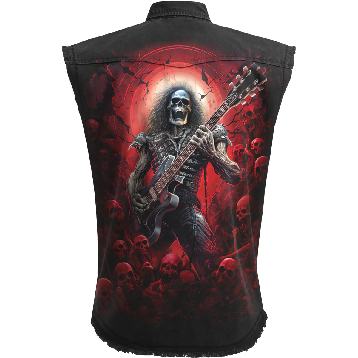 TOMB OF ROCK - Sleeveless Stone Washed Worker Black - Image 2