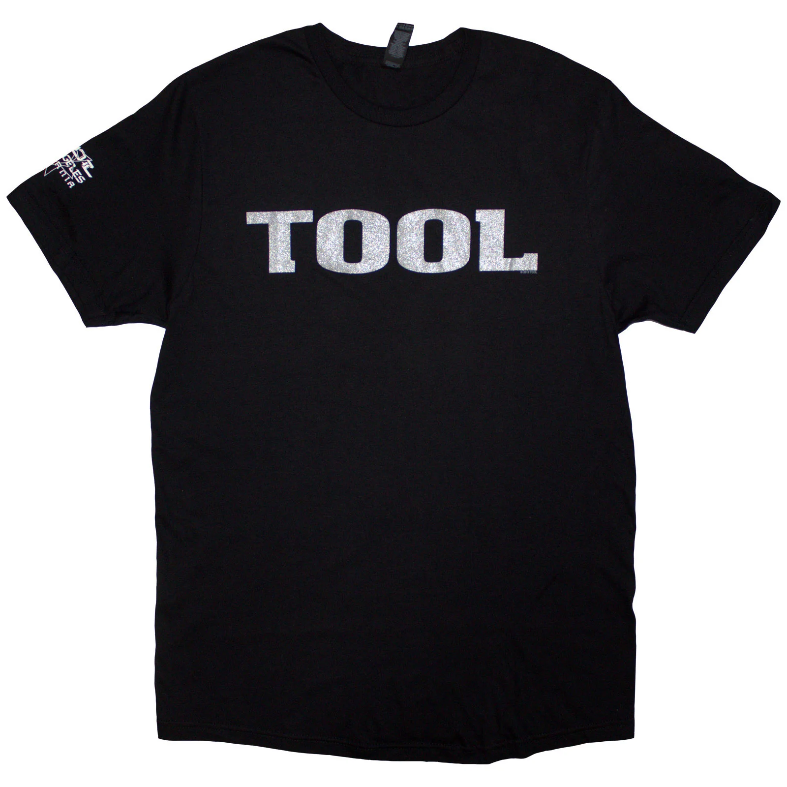 TOOL - METALLIC SILVER LOGO - T-Shirt Black (Sleeve Print)