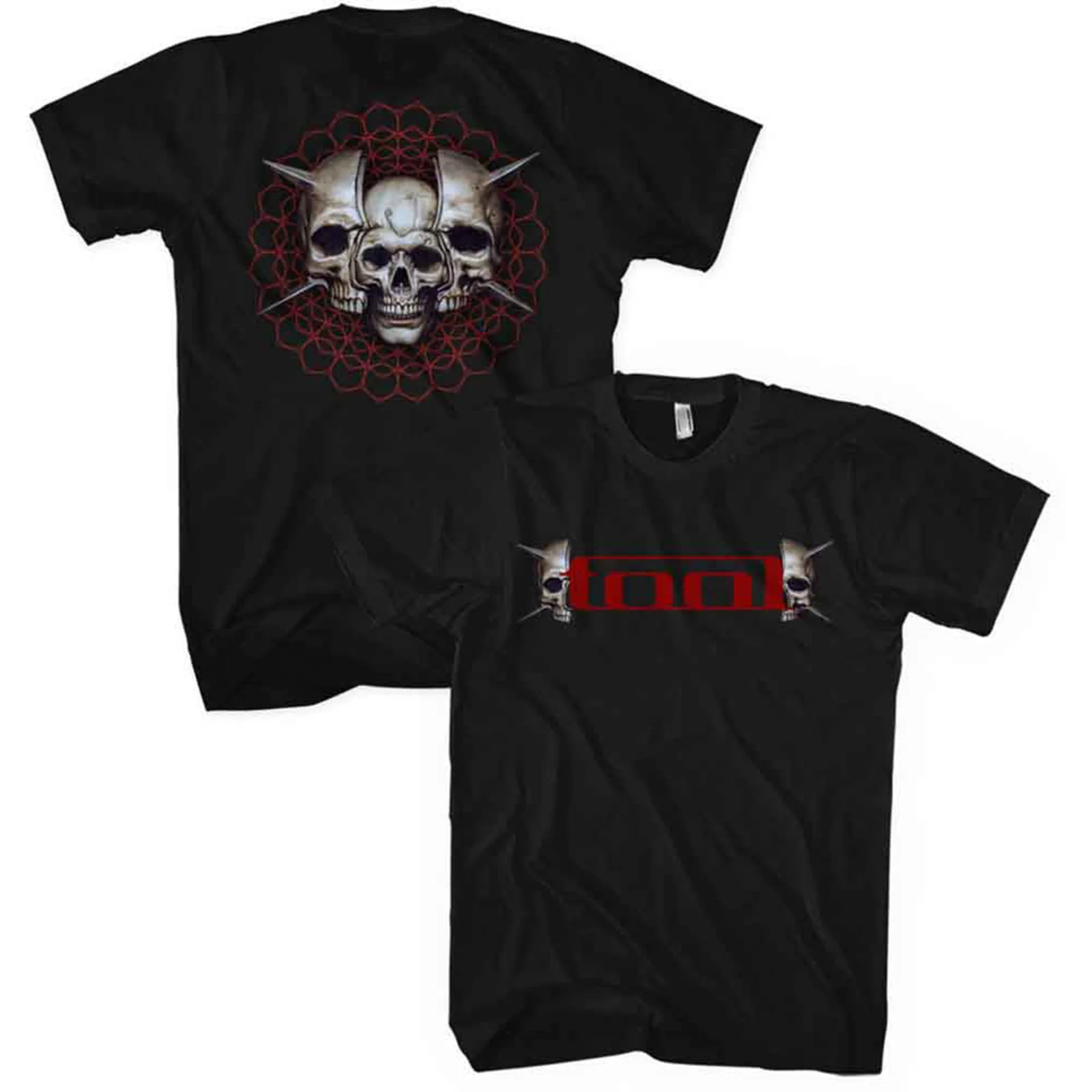 TOOL - SKULL SPIKES - T-Shirt Black (Back & Sleeve Print) - Image 2