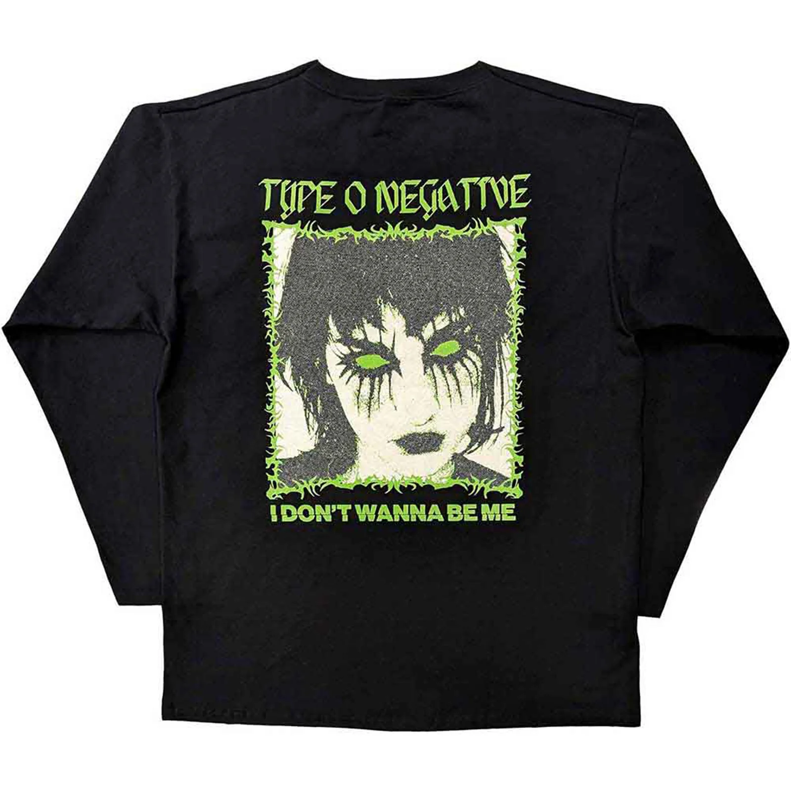 TYPE O NEGATIVE - I DON'T WANNA BE ME - Long Sleeve T-Shirt Black (Back Print) - Image 2