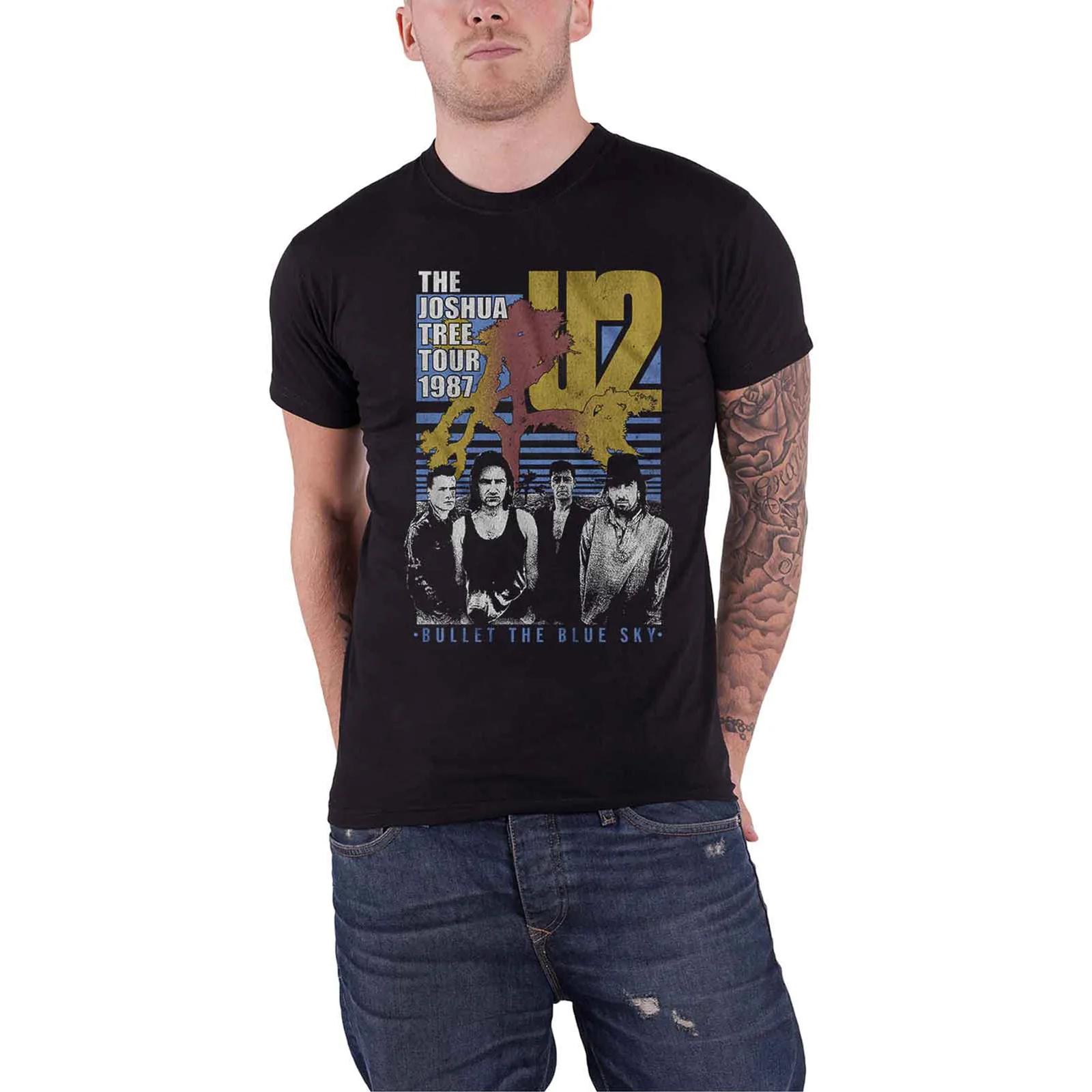 U2 - BULLET THE BLUE SKY - T-Shirt Black - Image 2