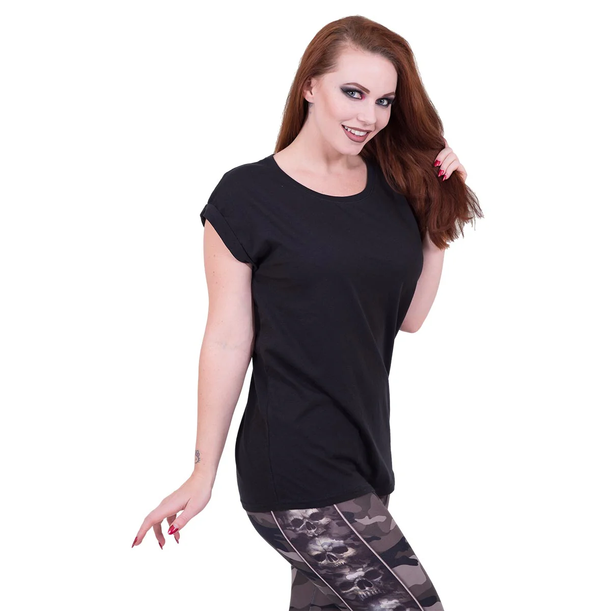 URBAN FASHION - Turnup Sleeve Loosefit Tee - Image 2