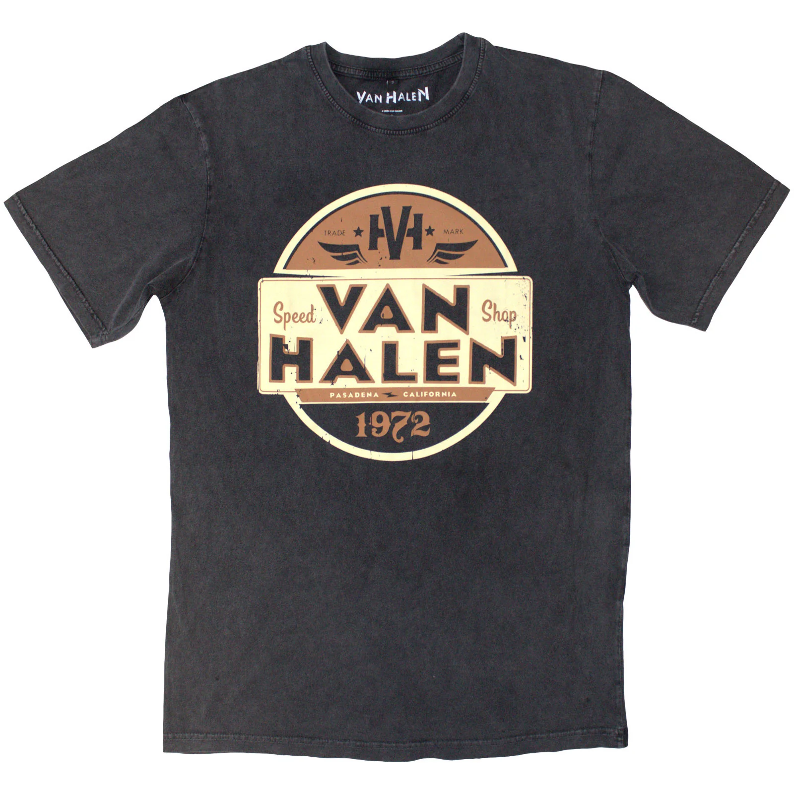 VAN HALEN - SPEED SHOP - Stone Wash T-Shirt Grey