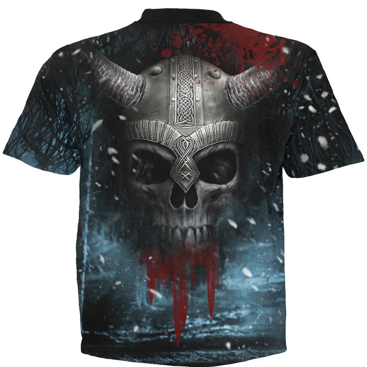 VIKING WRAP - Allover T-Shirt Black - Image 2
