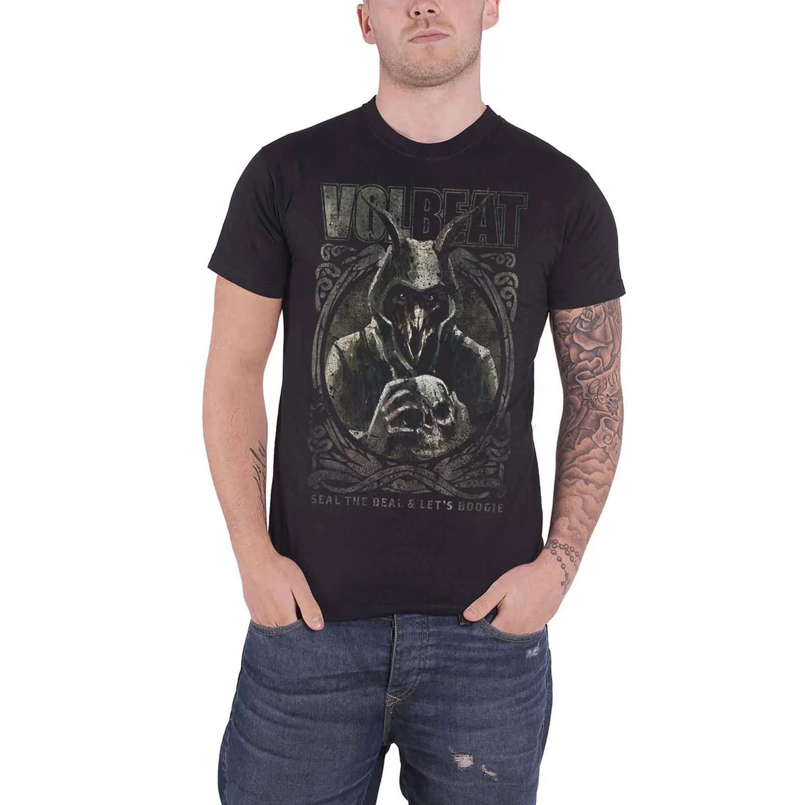 VOLBEAT - GOAT WITH SKULL - T-Shirt Black - Image 2