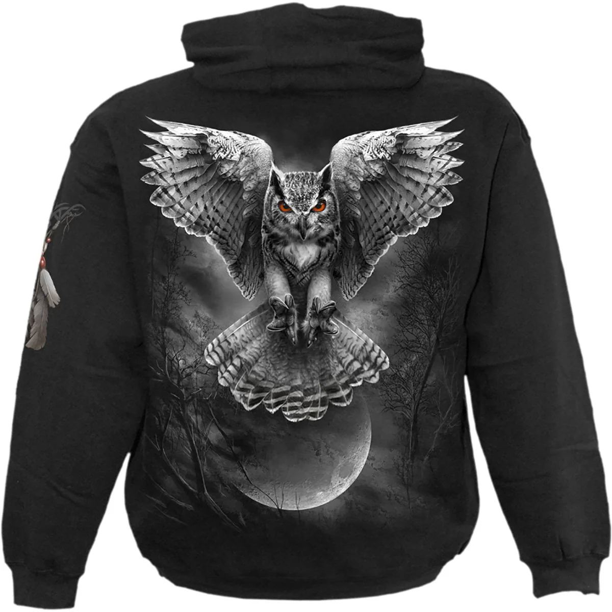 WINGS OF WISDOM - Hoody Black - Image 2