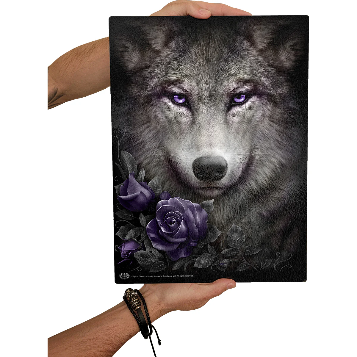 WOLF ROSES - Glass Chopping Board (Rectangular) - Image 2