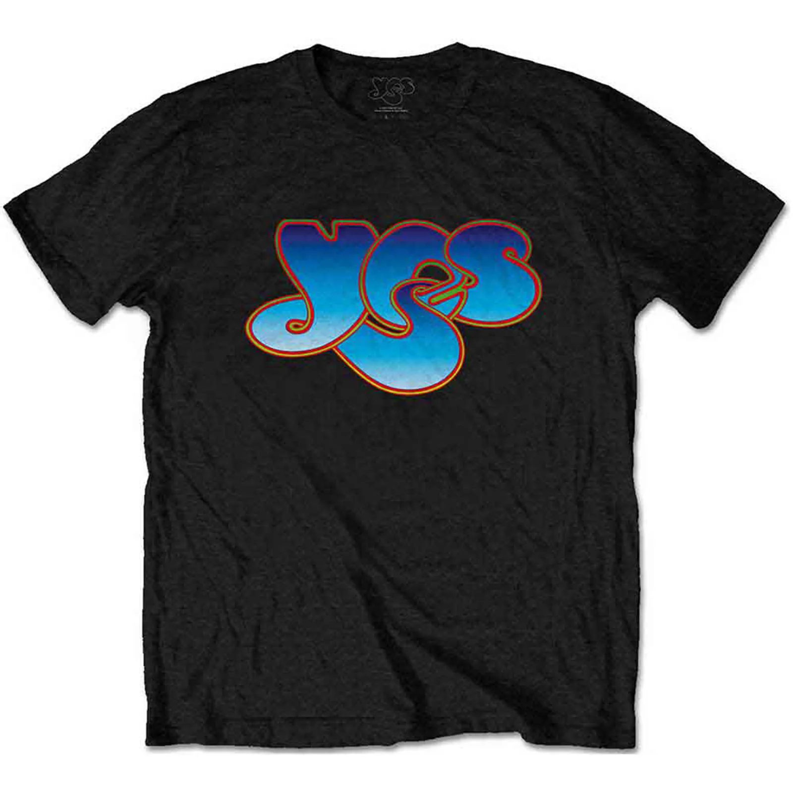 YES - CLASSIC BLUE LOGO - T-Shirt Black