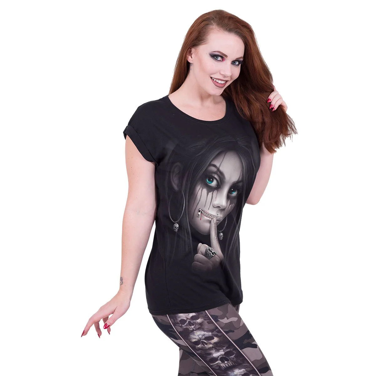 ZIPPED - Turnup Sleeve Loosefit Tee - Image 2
